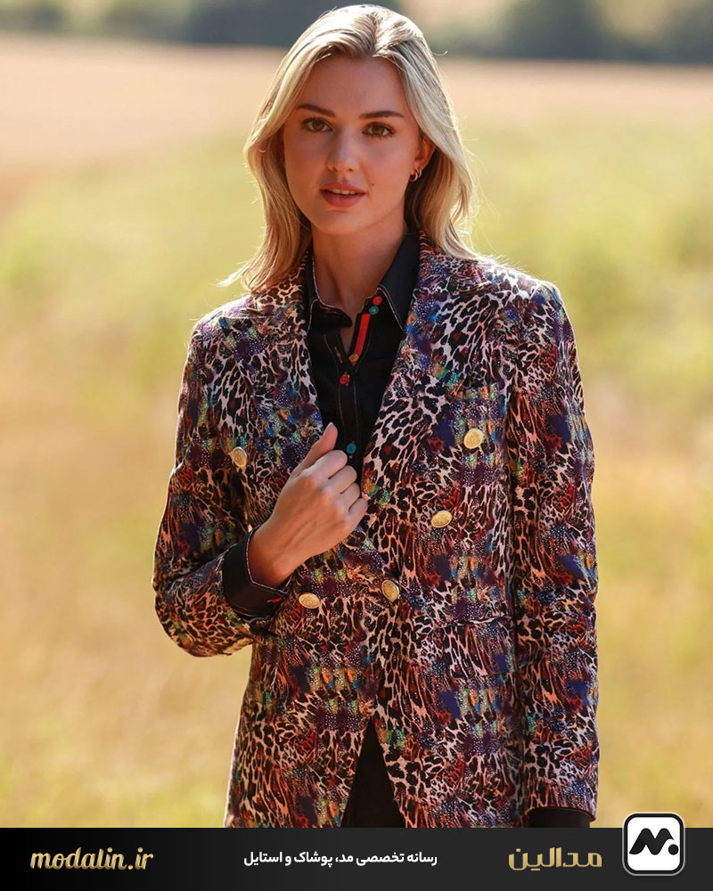 پالتو مجلسی طرح‌دار و رنگی