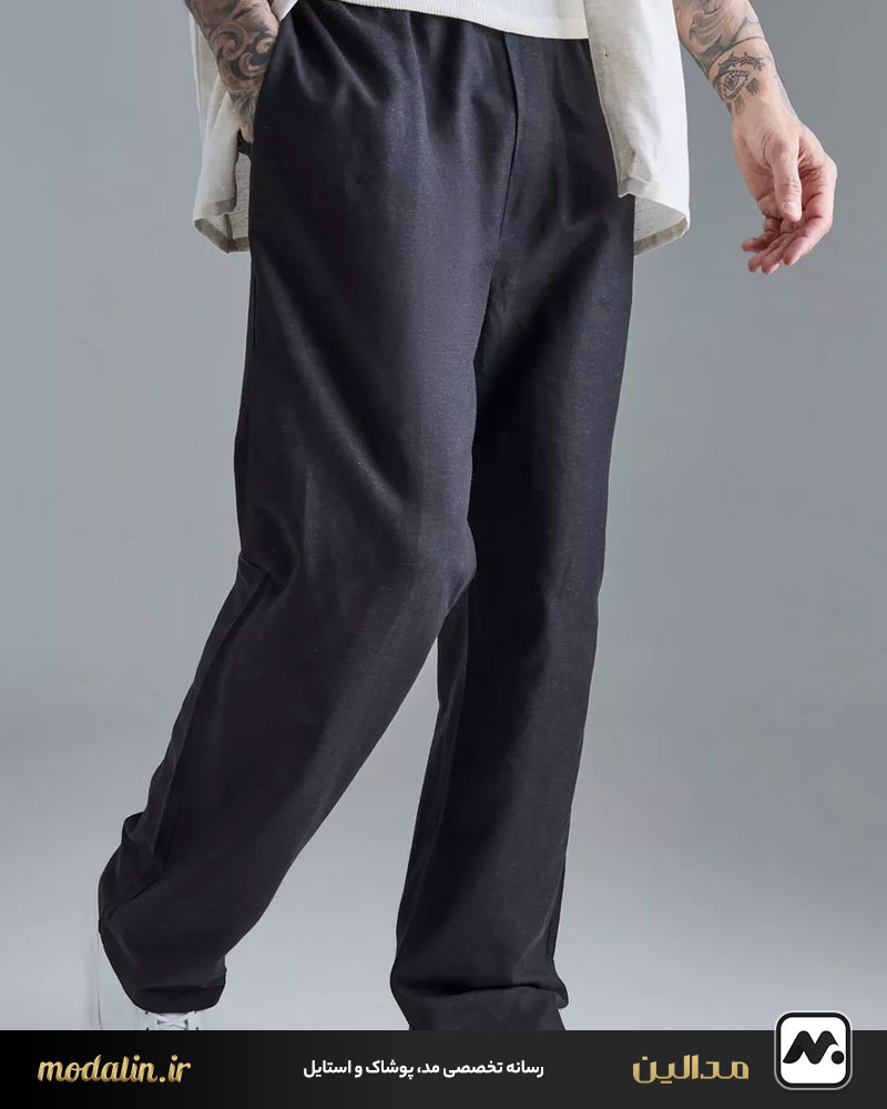شلوار کتان مردانه سیاه؛ کلاسیک، رسمی و همیشه مد روز