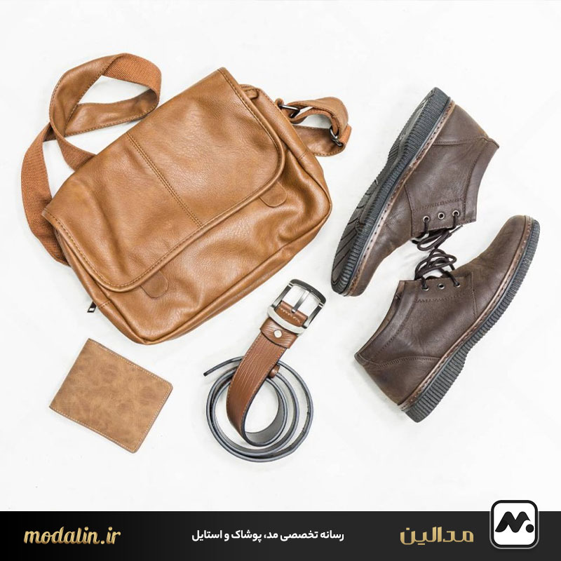 اهمیت رنگ‌بندی در ست کیف و کمربند مردانه