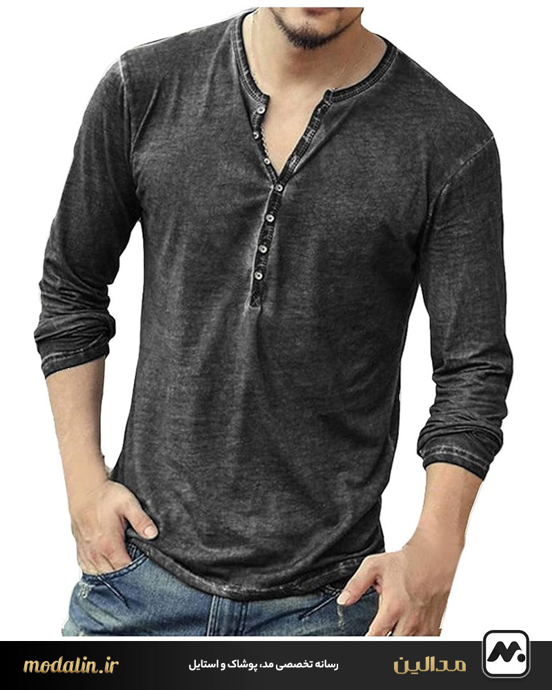 تی‌شرت‌های دکمه‌دار Henley؛ یک قدم جلوتر از تی‌شرت ساده
