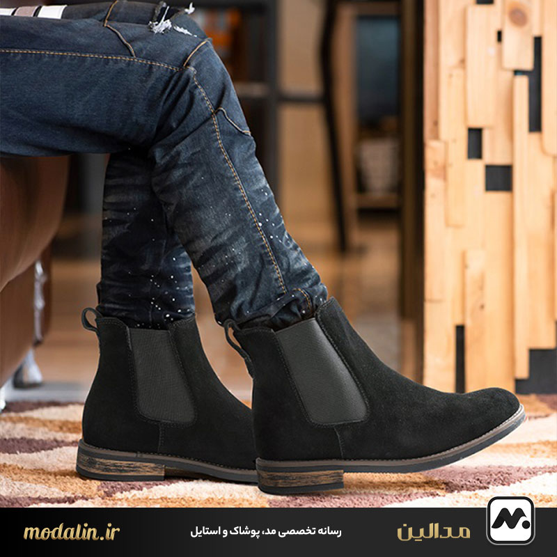 ترکیب شلوار جین با بوت مردانه