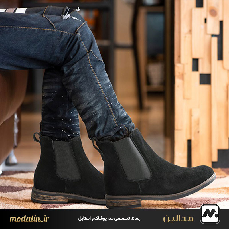 کفش مشکی با شلوار جین