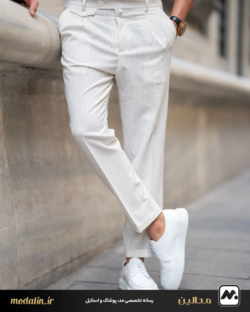 شلوار پارچه ای جذب و کوتاه