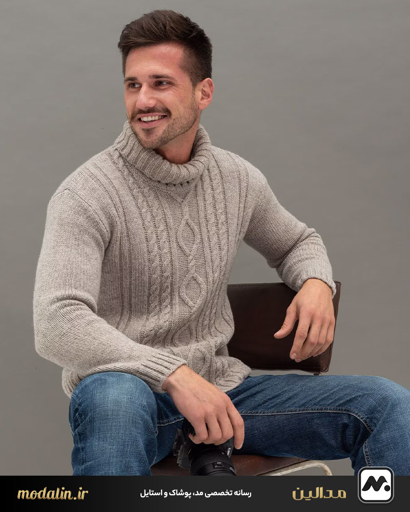 پلیور یقه اسکی مردانه