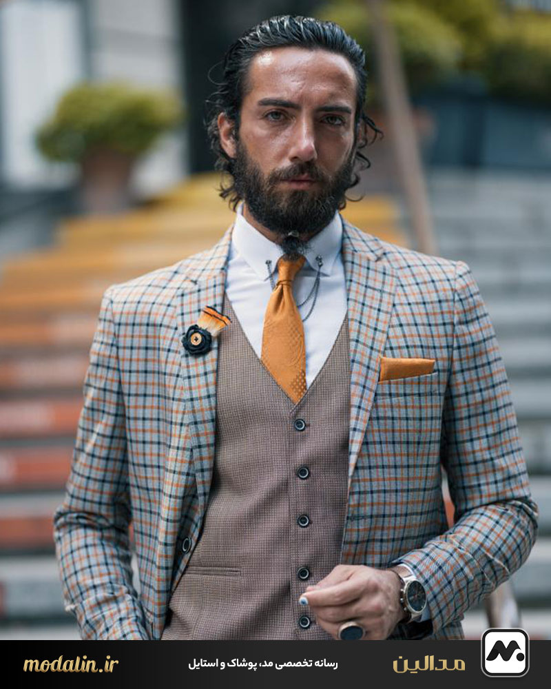 کت و شلوار چهارخانه و راه‌راه