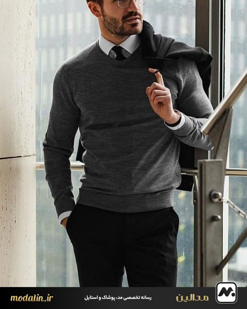 استایل رسمی با پلیور