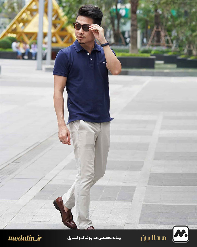 نکات مهم در ست تیشرت یقه‌دار با شلوار