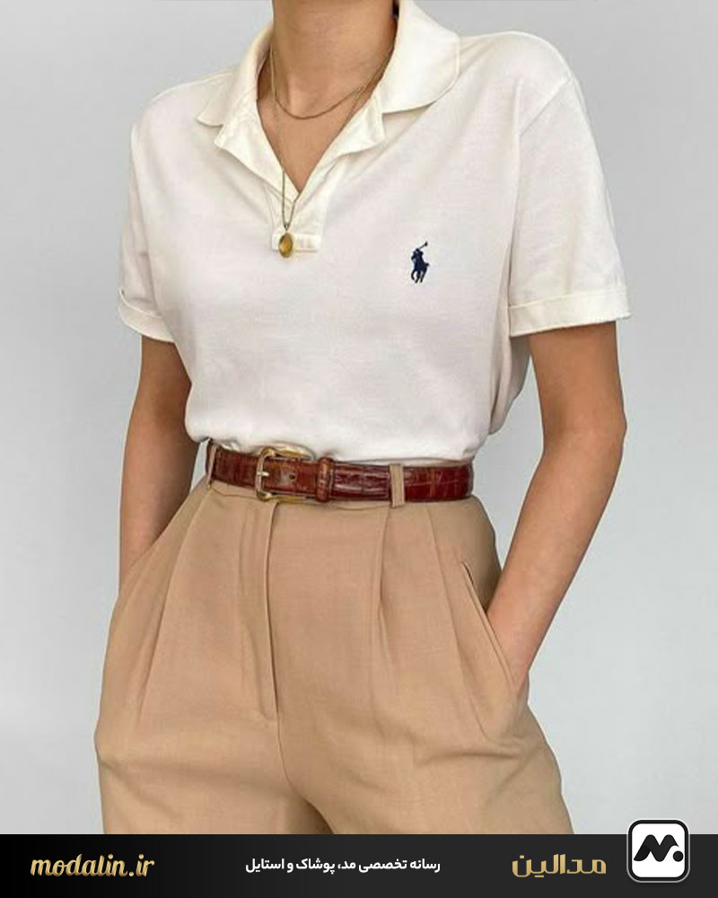استایل اداری با پولوشرت زنانه