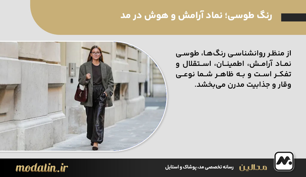 رنگ طوسی؛ نماد آرامش و هوش در مد
