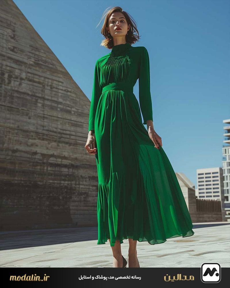 ست لباس سبز زنانه: از روزمره تا مراسم رسمی