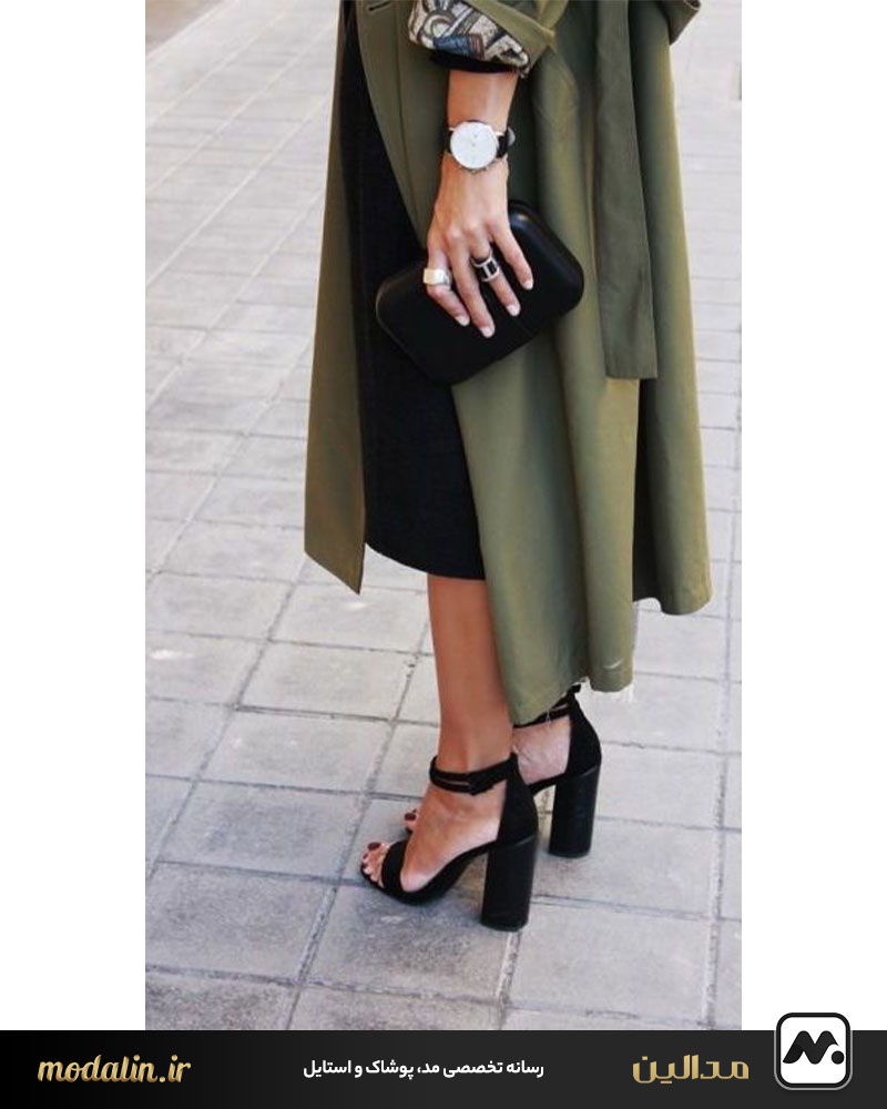 ست کردن کیف، کفش و اکسسوری سبز زیتونی