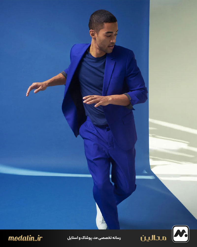 استایل مردانه با لباس آبی و جین