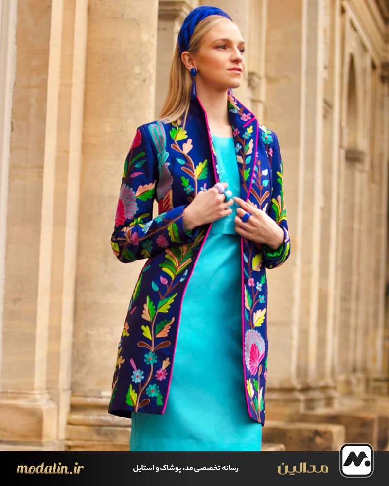 لباسهای آبی با کت طرحدار