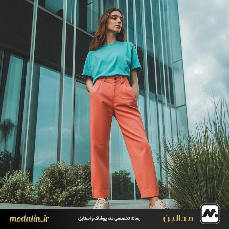 ست رنگی لباس آبی