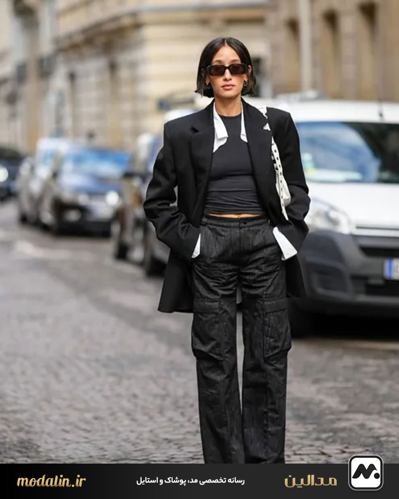 شلوار کارگو مشکی