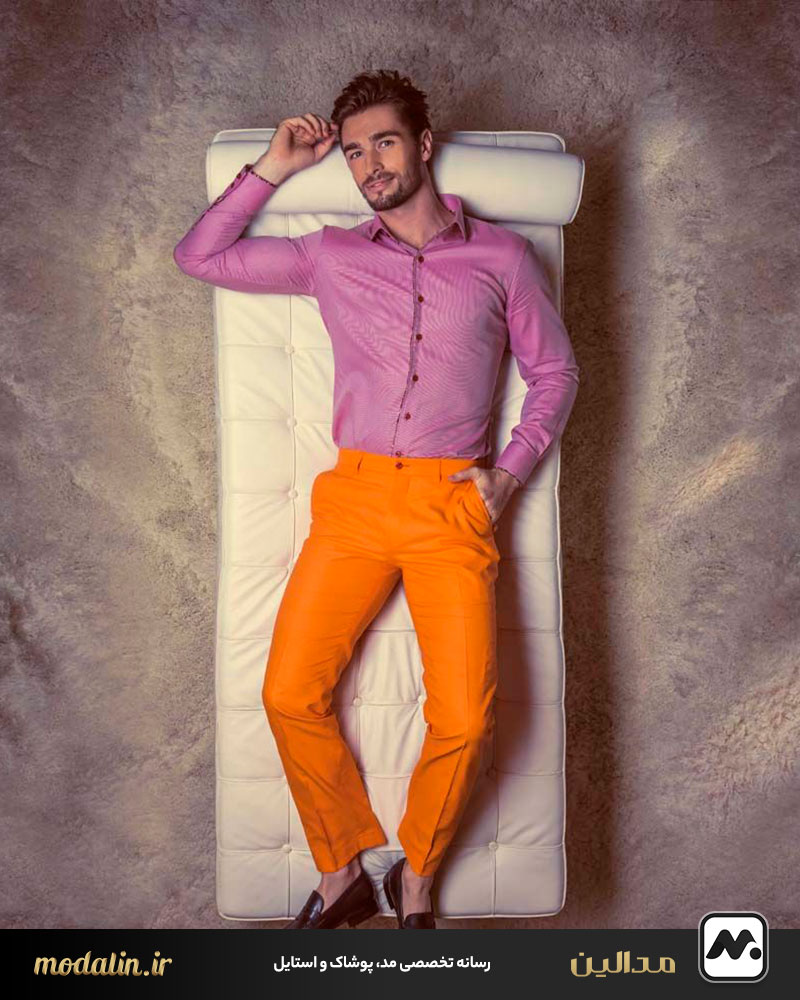 صورتی و نارنجی