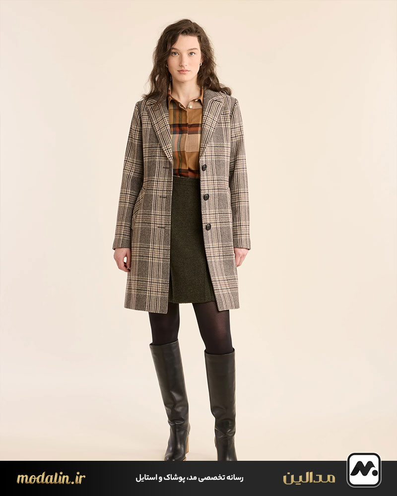 مزایای انتخاب پالتو چهارخانه زنانه