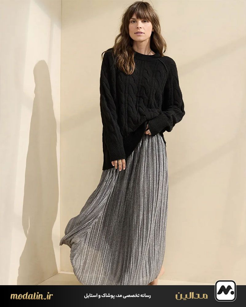 ترکیب پلیور و دامن