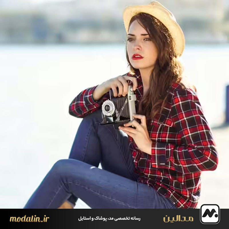 چهارخانه قرمز مشکی