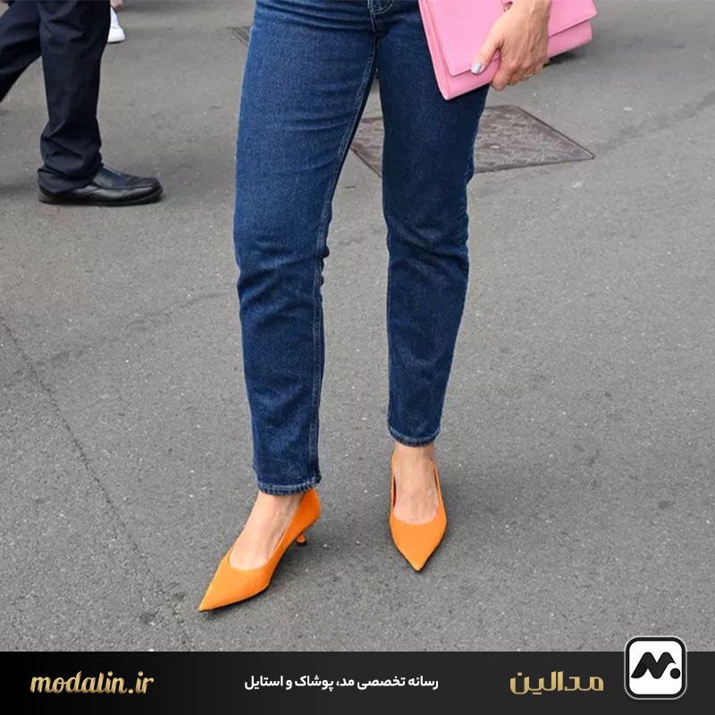 ست کردن کفش نارنجی