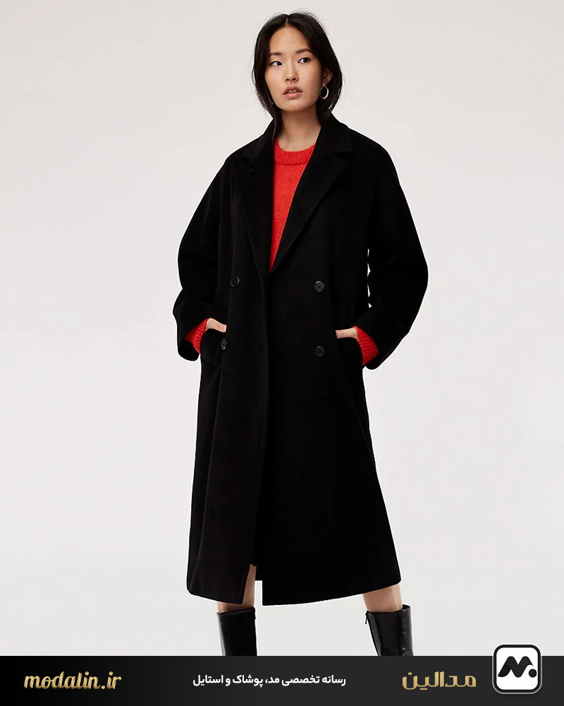 مدل پالتو مجلسی مشکی و استایل‌دهی آن