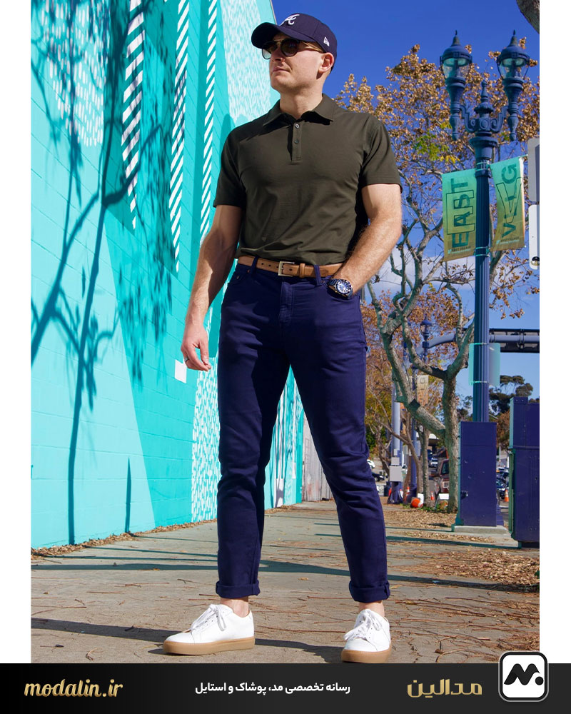 چه رنگ‌هایی با شلوار کتان آبی یا سورمه‌ای ست می‌شوند؟